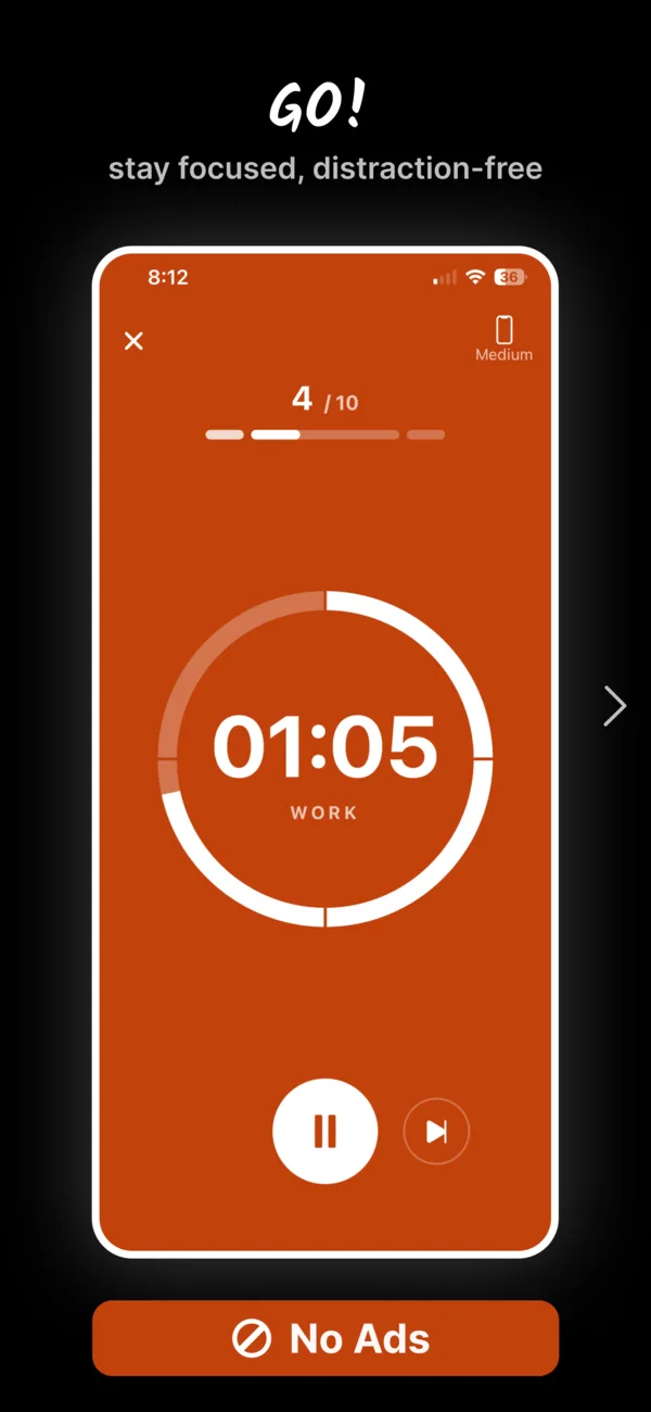 Phase active work interval timer